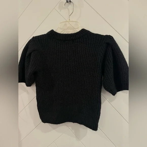 NWT GB Girls Bow Detail Sweater Black/White Size: 8/10 - Picture 4 of 4